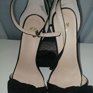 Black heeled sandals